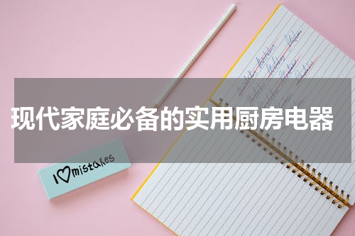  现代家庭必备的实用厨房电器