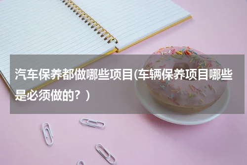 汽车保养都做哪些项目(车辆保养项目哪些是必须做的？)